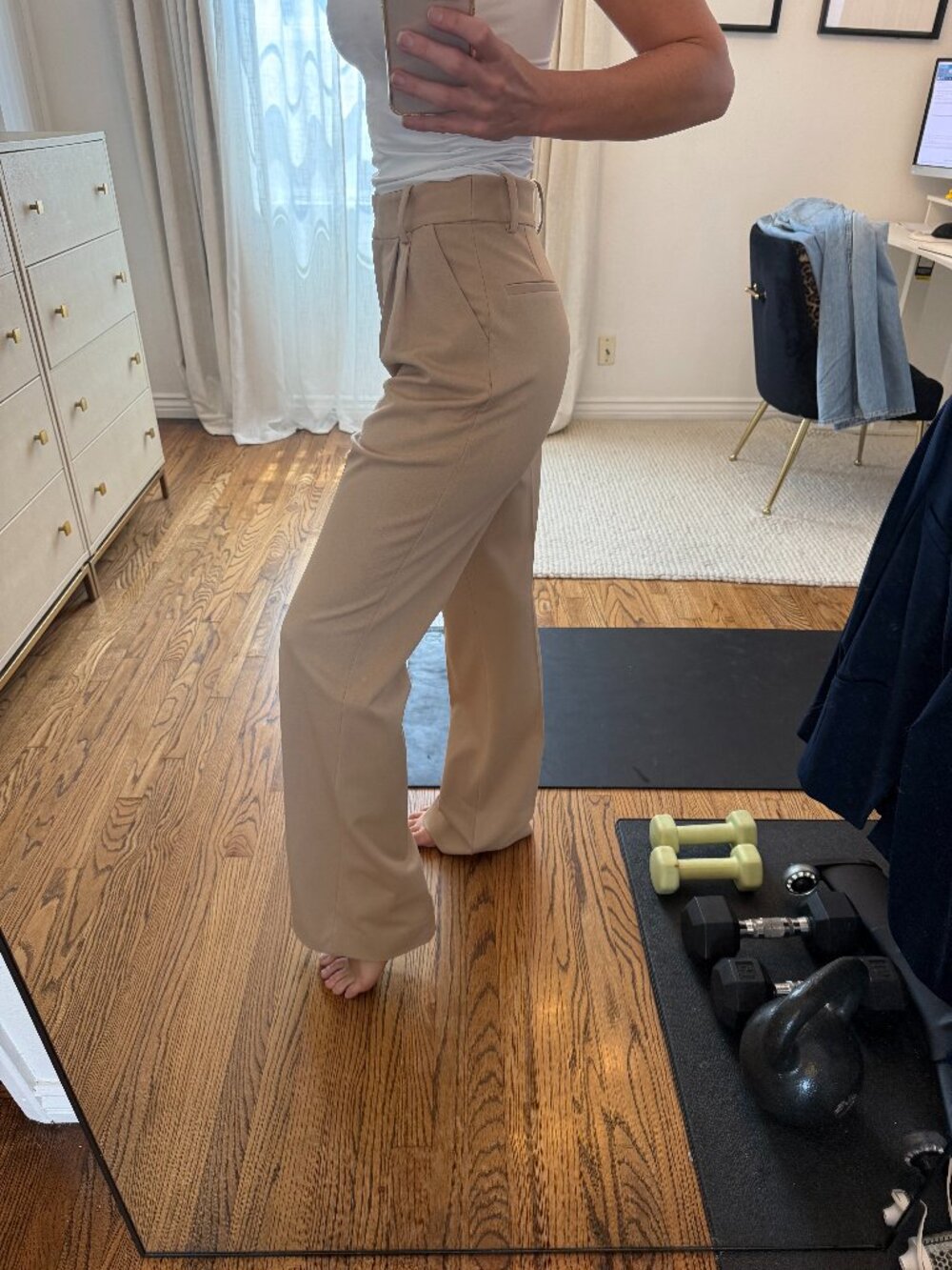 Favorite Daughter The Favorite Pant — Beige, Size 10 / 29" waist